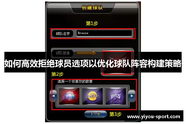 如何高效拒绝球员选项以优化球队阵容构建策略